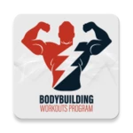 bodybuilding workouts program android application logo